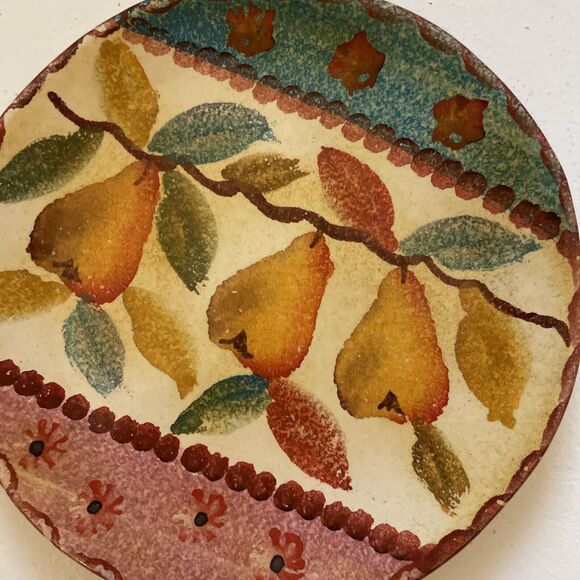 Ceramic "Hand Painted‎ ITALICA ARS" Made in ITALY" 2 Bread Appetizer PLATEs - Picture 6 of 8
